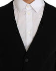 Dolce & Gabbana Sleek Black Cotton Formal Vest