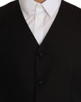 Dolce & Gabbana Elegant Black Silk Blend Formal Vest
