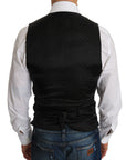 Dolce & Gabbana Sleek Black Wool Blend Formal Vest