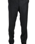 Dolce & Gabbana Elegant Gray Patterned Formal Pants