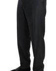 Dolce & Gabbana Elegant Gray Patterned Formal Pants