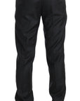 Dolce & Gabbana Elegant Gray Patterned Formal Pants