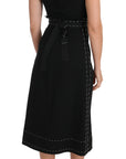 Dolce & Gabbana Elegant Black Sheath Wool Dress