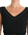 Dolce & Gabbana Elegant Black Sheath Wool Dress