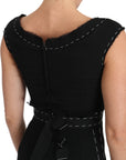 Dolce & Gabbana Elegant Black Sheath Wool Dress