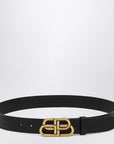 Balenciaga Balenciaga Black leather BB belt