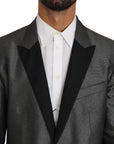 Dolce & Gabbana Elegant Gray Patterned Martini Suit