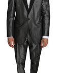 Dolce & Gabbana Elegant Gray Patterned Martini Suit