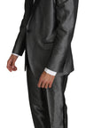 Dolce & Gabbana Elegant Gray Patterned Martini Suit