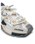 Dolce & Gabbana Beige Leather E Fabric Sneaker