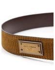 Dolce & Gabbana Brown Leather Belt