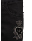 Dolce & Gabbana Black Cotton Jeans & Pant