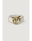 PINKO Cream Leather Belt