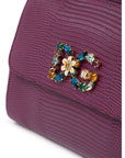 Dolce & Gabbana Purple Leather Handbag