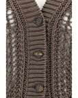 Brunello Cucinelli Cardigan in perforated knit