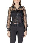 Morgan De Toi Black Polyester Tops & T-Shirt