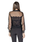 Morgan De Toi Black Polyester Tops & T-Shirt