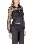 Morgan De Toi Black Polyester Tops & T-Shirt