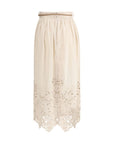 Zimmermann Wylie Embroidered Midi Skirt