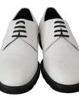 Dolce & Gabbana Elegant White Formal Leather Shoes