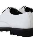 Dolce & Gabbana Elegant White Formal Leather Shoes