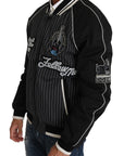Dolce & Gabbana Elegant Sequined Black Bomber Jacket