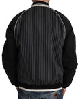 Dolce & Gabbana Elegant Sequined Black Bomber Jacket