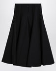 Valentino Valentino Black silk flounced midi skirt