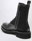 Valentino Garavani Valentino Garavani Black Combat Boot in technical fabric and Toile Iconographe calfskin