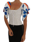Dolce & Gabbana Elegant Polka Dot Bustier Top