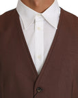 Dolce & Gabbana Sleek Bronze & Gray Formal Vest Slim Fit