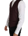 Dolce & Gabbana Elegant Purple Patterned Men's Formal Vest