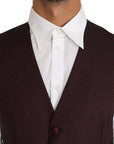 Dolce & Gabbana Elegant Purple Patterned Men's Formal Vest