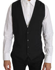 Dolce & Gabbana Elegant Slim Fit Gray Wool Vest