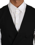 Dolce & Gabbana Sleek Double Breasted Slim Fit Wool Vest