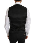 Dolce & Gabbana Sleek Black Wool-Silk Formal Vest