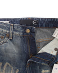 Cavalli Elegant Flare Fit Blue Denim Jeans