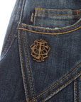 Cavalli Elegant Flare Leg Low Waist Denim
