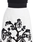 Dolce & Gabbana Elegant Floral Brocade High-Waist Skirt