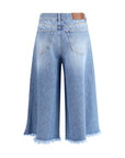 PINKO Knee-length denim shorts
