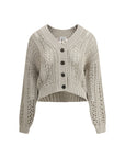 Brunello Cucinelli Cardigan in perforated knit