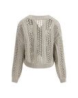 Brunello Cucinelli Cardigan in perforated knit