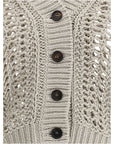 Brunello Cucinelli Cardigan in perforated knit