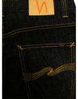 Nudie Jeans Black Cotton Men Jeans