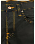 Nudie Jeans Black Cotton Men Jeans