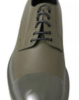 Dolce & Gabbana Green Leather Rubber Sole Dress Shoes