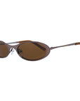 More & More Brown Metal Sunglasses