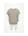 Brunello Cucinelli Openwork knit design Vest with sequins