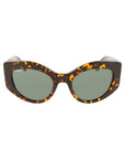Salvatore Ferragamo Brown Acetate Sunglasses