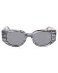 Ferragamo Gray Acetate Sunglasses